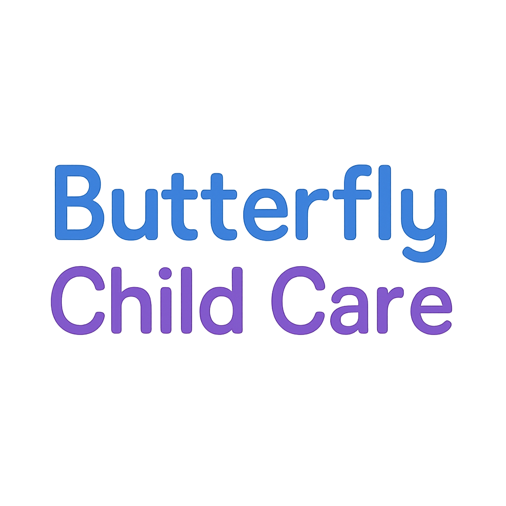 Butterfly Child Care Text Logo